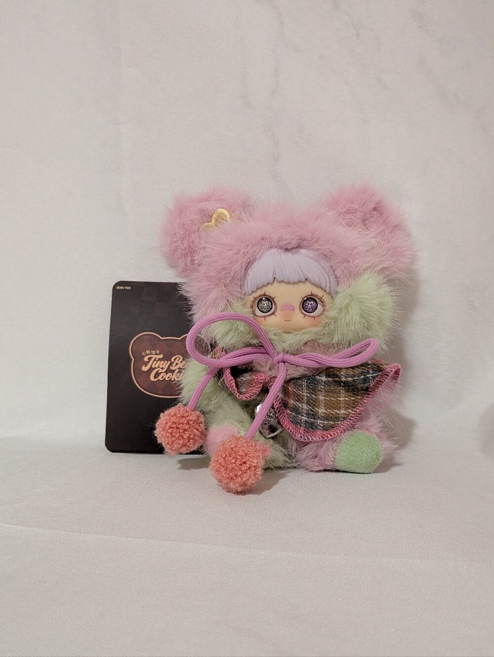 Maymei Tiny Bear Cookie Series Plush Keychain - Cantaloupe Cherry - Picture 2 of 3